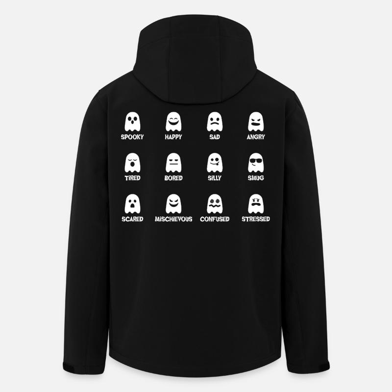 Geistergesichter mit variierender Laune - Recycelte Männer Softshell-Jacke von Stanley/Stella - Schwarz