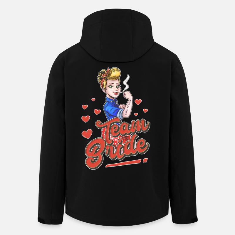 Équipe Bride Pin up - Veste softshell homme en polyester recyclé Stanley/Stella - noir
