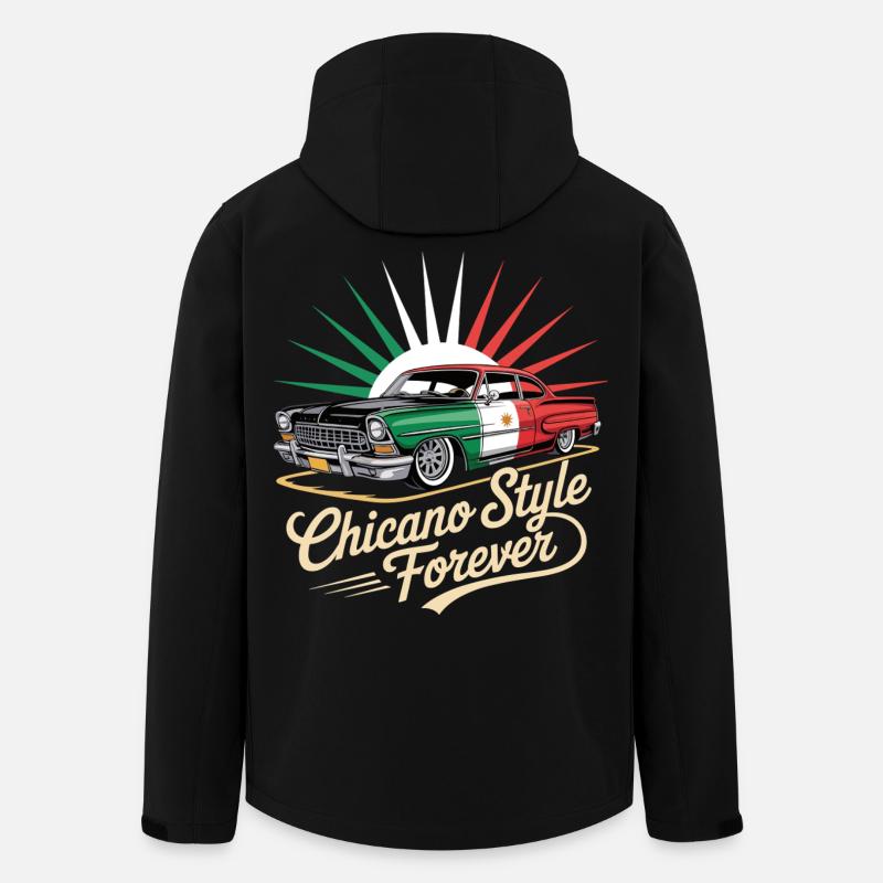 Chicano Forever Mexico Pride - Veste softshell homme en polyester recyclé Stanley/Stella - noir