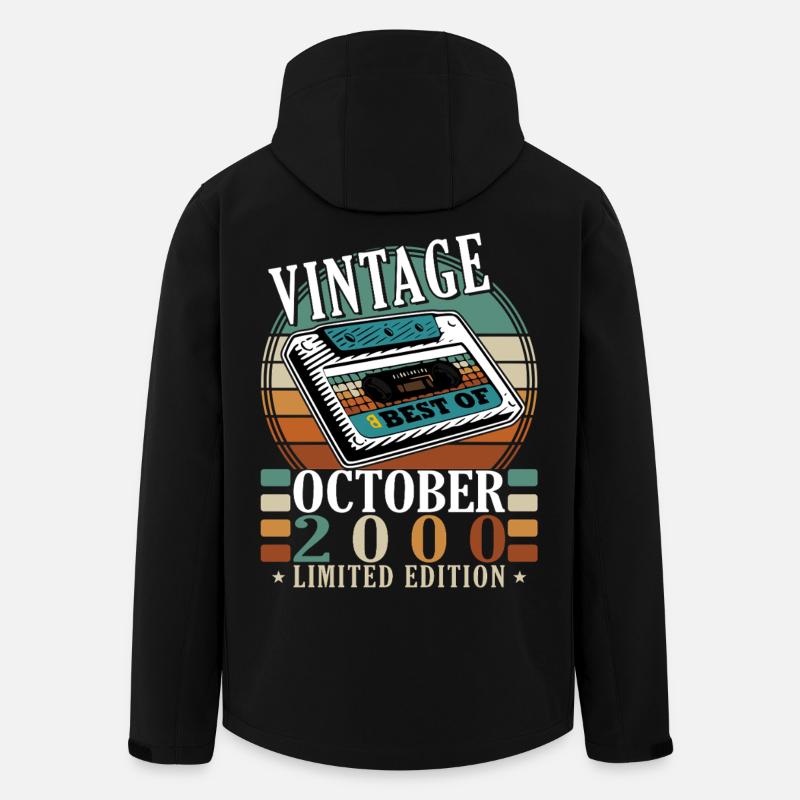 Octobre 2000 Jubilé 2000 Octobre - Veste softshell homme en polyester recyclé Stanley/Stella - noir