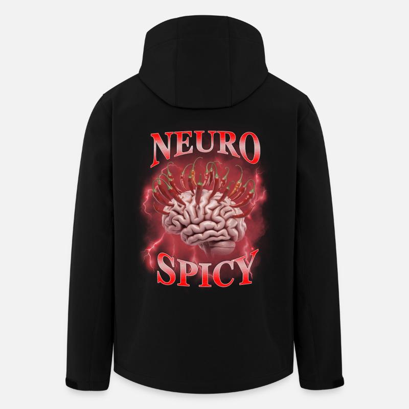 Neuro Spicy Gehirn - Recycelte Männer Softshell-Jacke von Stanley/Stella - Schwarz