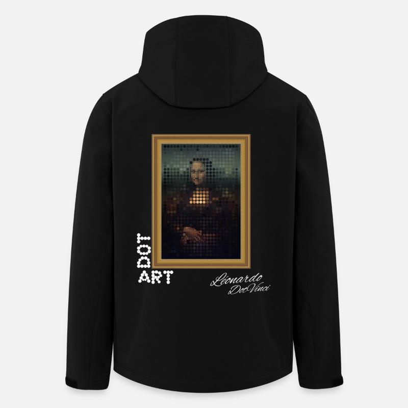Mona Lisa Dots - Veste softshell homme en polyester recyclé Stanley/Stella - noir