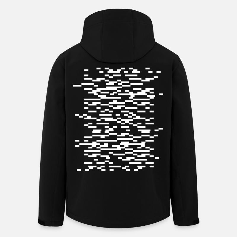 Glitch Waveframes Night Grid - Men’s Recycled Softshell Jacket by Stanley/Stella - black