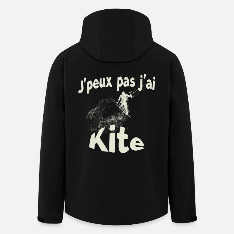 J'peux pas j'ai Kite - Veste softshell homme en polyester recyclé Stanley/Stella - noir