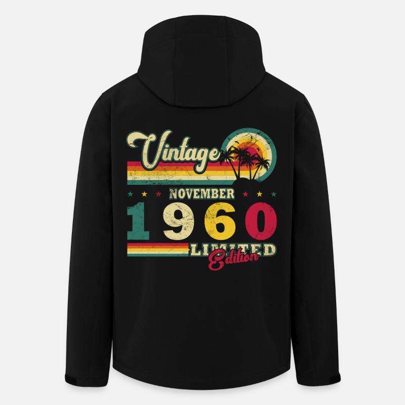 Anniversaire novembre 1960 - Veste softshell homme en polyester recyclé Stanley/Stella - noir