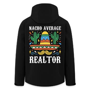 Nacho Average Realtor - Recycelte Männer Softshell-Jacke von Stanley/Stella - Schwarz - Hinten - AI Model Male 185 light (185cm)