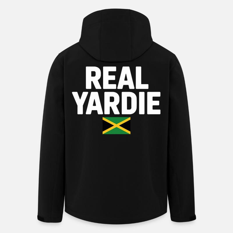 Real Yardie Jamaican Flag Tee - Men’s Recycled Softshell Jacket by Stanley/Stella - black