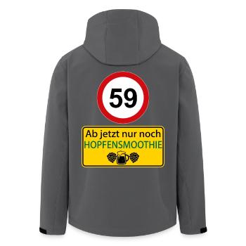 59 Ab jetzt nur noch Hopfensmoothie - Recycelte Männer Softshell-Jacke von Stanley/Stella - Schwarz - Hinten - AI Model Male 185 light (185cm)