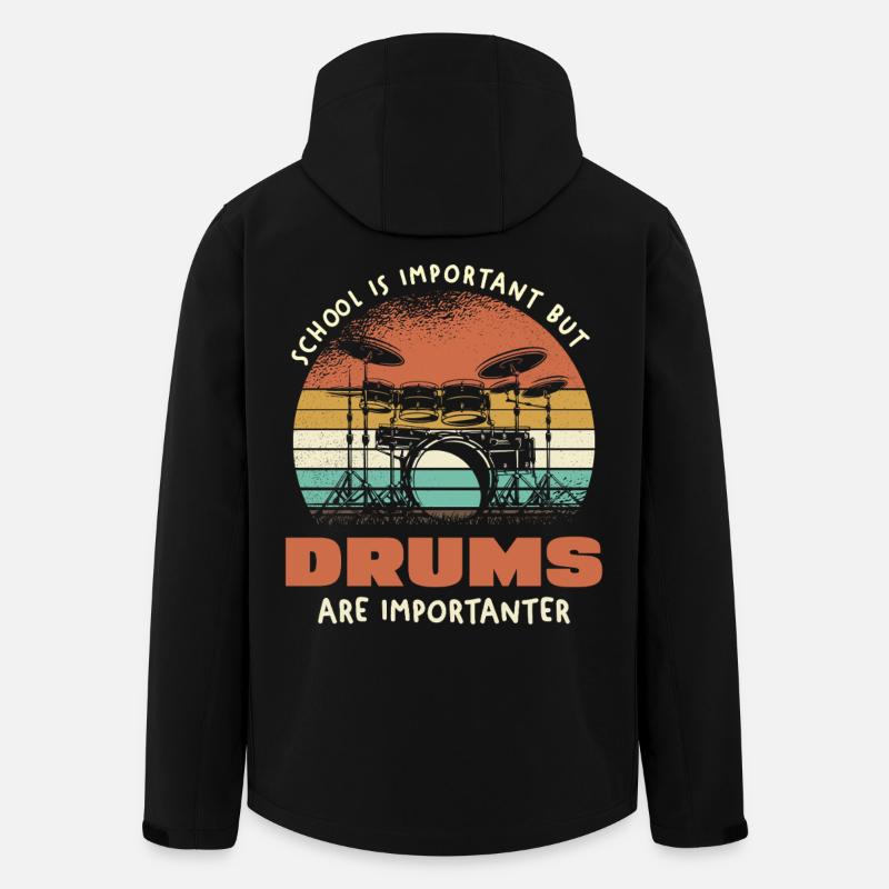 Drums Are Importanter Retro - Recycelte Männer Softshell-Jacke von Stanley/Stella - Schwarz