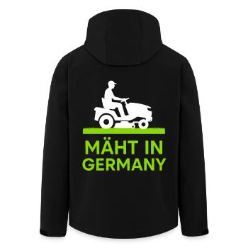 Mowing in Germany - Men’s Recycled Softshell Jacket by Stanley/Stella - black - Back - AI Model Male 185 light (185cm)