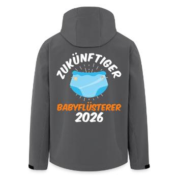 ZUKÜNFTIGER BABYFLÜSTERER 2026 Lustiges - Recycelte Männer Softshell-Jacke von Stanley/Stella - Schwarz - Hinten - AI Model Male 185 light (185cm)