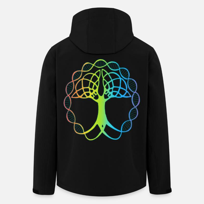 Seltsamer mehrfarbiger Baum - Recycelte Männer Softshell-Jacke von Stanley/Stella - Schwarz