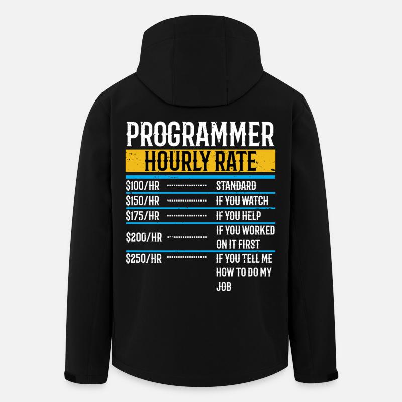 Programmierer Lustiger Stundensatz - Recycelte Männer Softshell-Jacke von Stanley/Stella - Schwarz