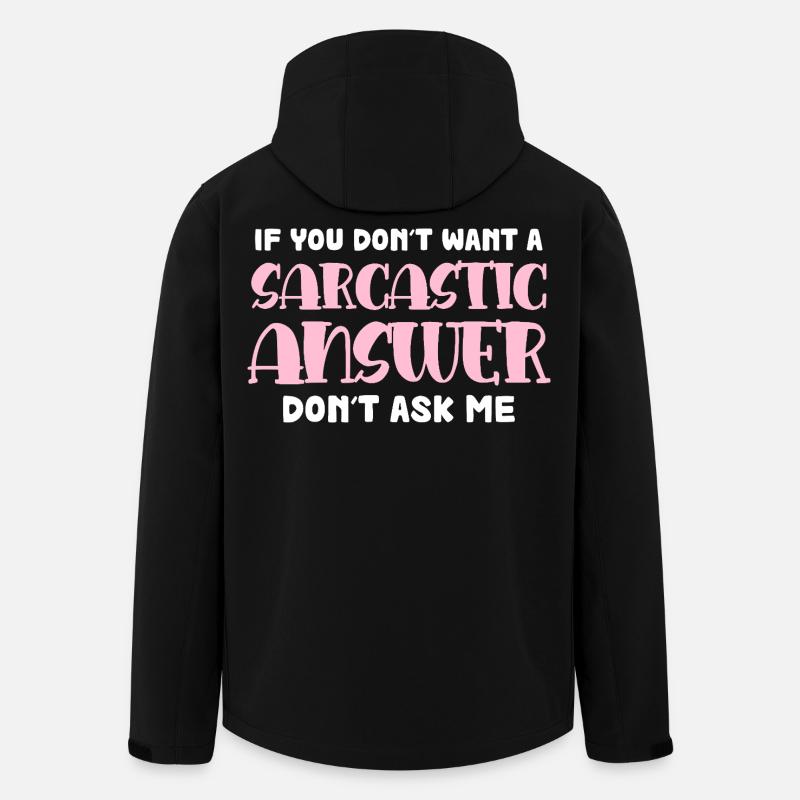 Réponse sarcastique disant - Veste softshell homme en polyester recyclé Stanley/Stella - noir
