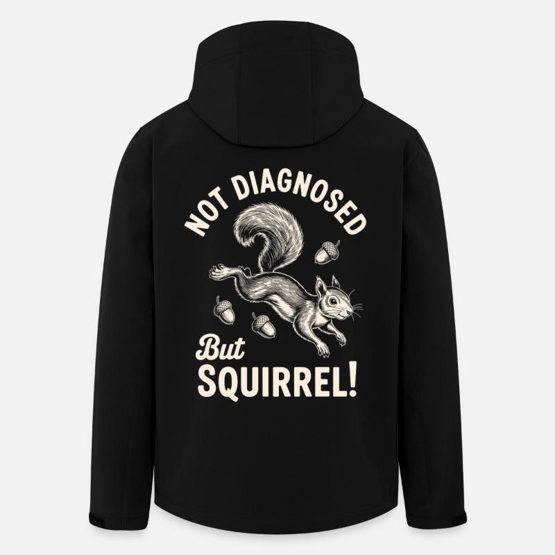 Not Diagnosed But Squirrel! - Men’s Recycled Softshell Jacket by Stanley/Stella - black