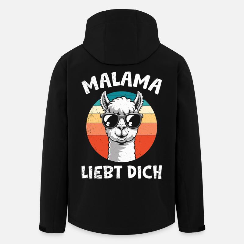 Bientôt maman MALAMA T'AIME Drôle - Veste softshell homme en polyester recyclé Stanley/Stella - noir