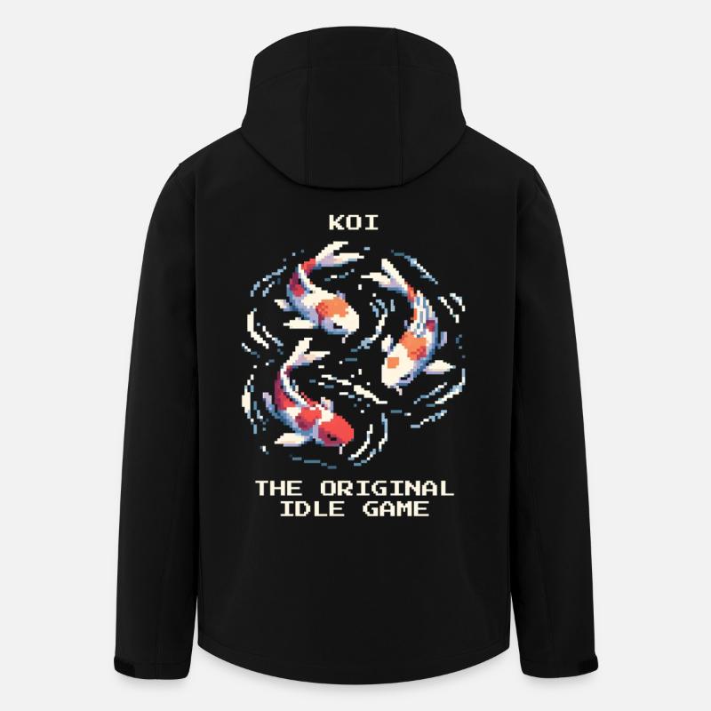 Koi: Das Original-Idle-Game | Gartenteich Zen - Recycelte Männer Softshell-Jacke von Stanley/Stella - Schwarz