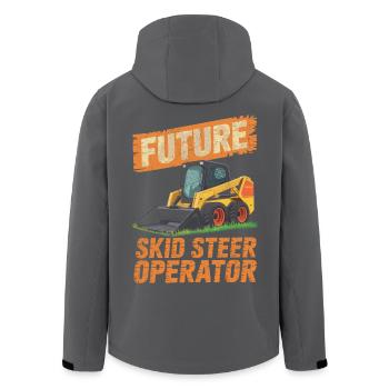 Kompaktlader Skid Steer Operator - Recycelte Männer Softshell-Jacke von Stanley/Stella - Schwarz - Hinten - AI Model Male 185 light (185cm)