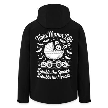 Twin Mama Life Double The Spooks Gâteries Halloween - Veste softshell homme en polyester recyclé Stanley/Stella - noir - Dos - AI Model Male 185 light (185cm)