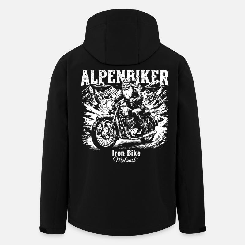 Alpenbiker Eisenbike Mountain View - Men’s Recycled Softshell Jacket by Stanley/Stella - black