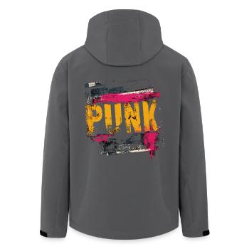 Punk rock - Men’s Recycled Softshell Jacket by Stanley/Stella - black - Back - AI Model Male 185 light (185cm)