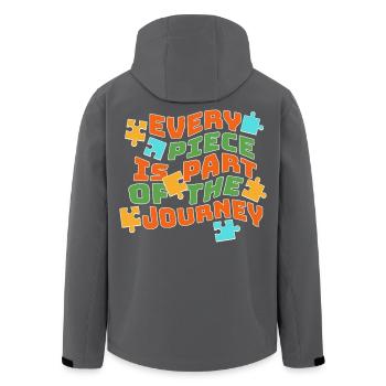 L’équipe de l’autisme : Forts ensemble - Veste softshell homme en polyester recyclé Stanley/Stella - noir - Dos - AI Model Male 185 light (185cm)