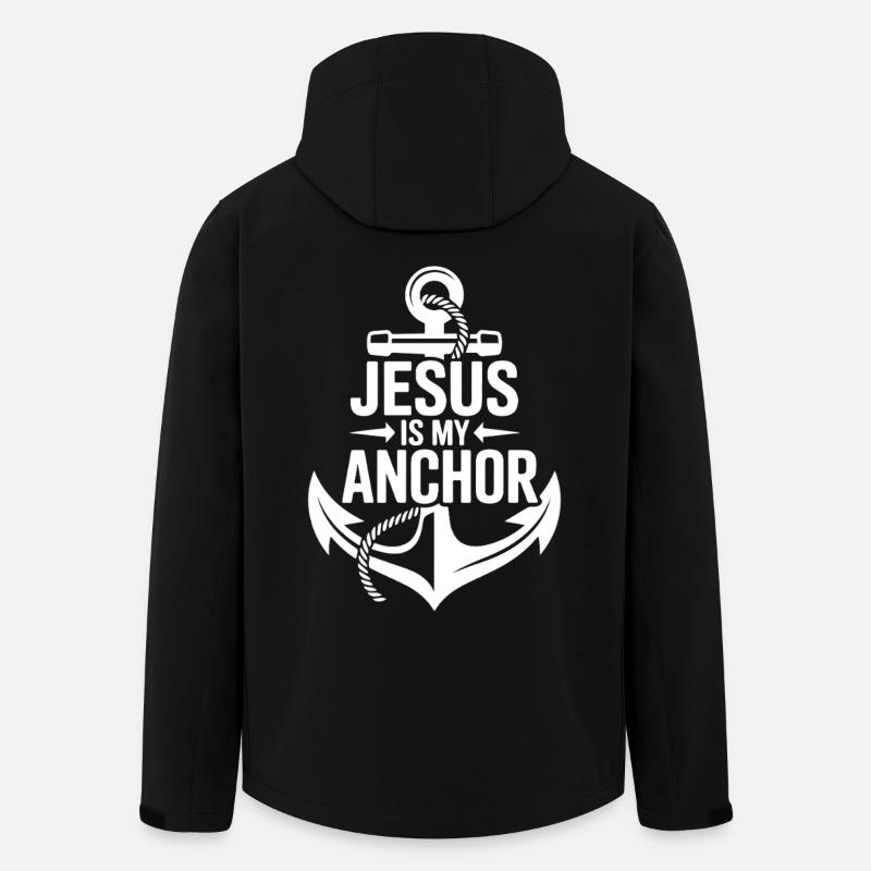 Jésus est ma foi d’ancrage - Veste softshell homme en polyester recyclé Stanley/Stella - noir