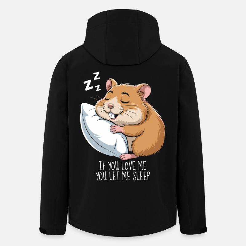 Hamster Sleeping - Men’s Recycled Softshell Jacket by Stanley/Stella - black