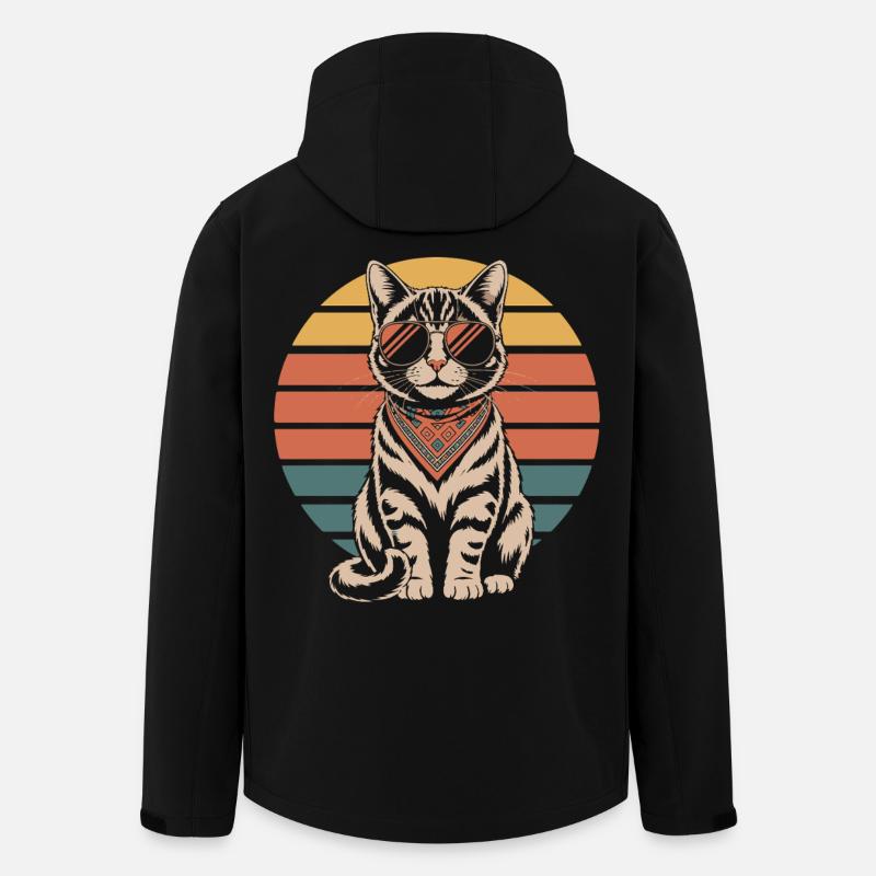 Katze Bunt - Recycelte Männer Softshell-Jacke von Stanley/Stella - Schwarz