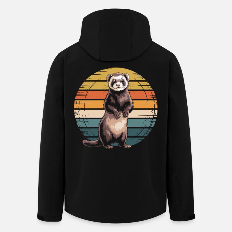 Frettchen - Recycelte Männer Softshell-Jacke von Stanley/Stella - Schwarz