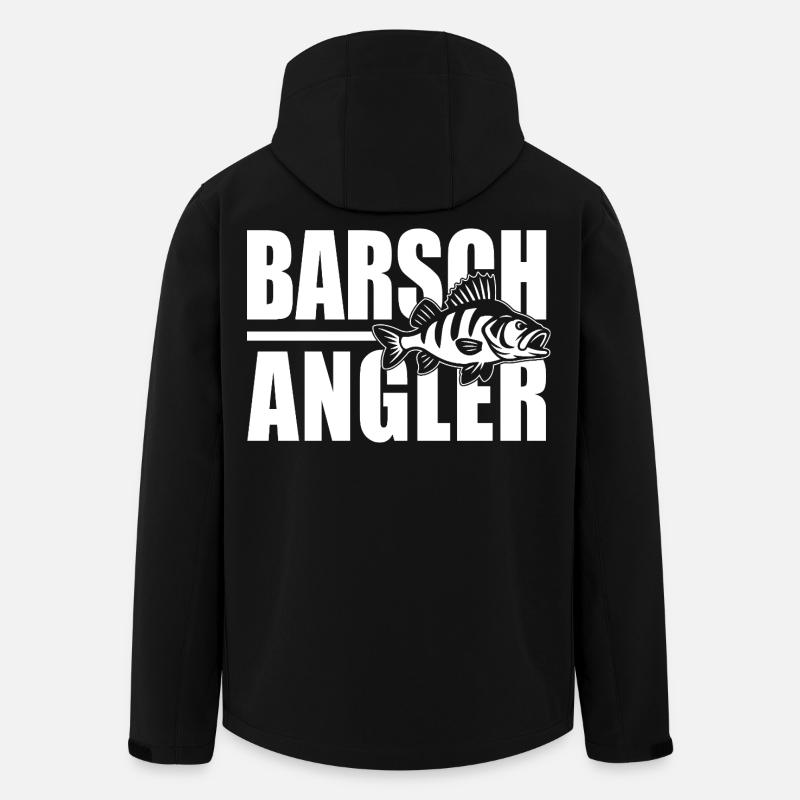 Barschangler Barschjäger Barsch angeln Barsche - Recycelte Männer Softshell-Jacke von Stanley/Stella - Schwarz