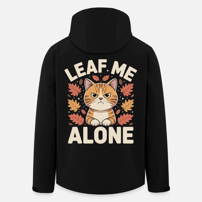Chat Automne Drôle Laissez-moi tranquille - Veste softshell homme en polyester recyclé Stanley/Stella - noir