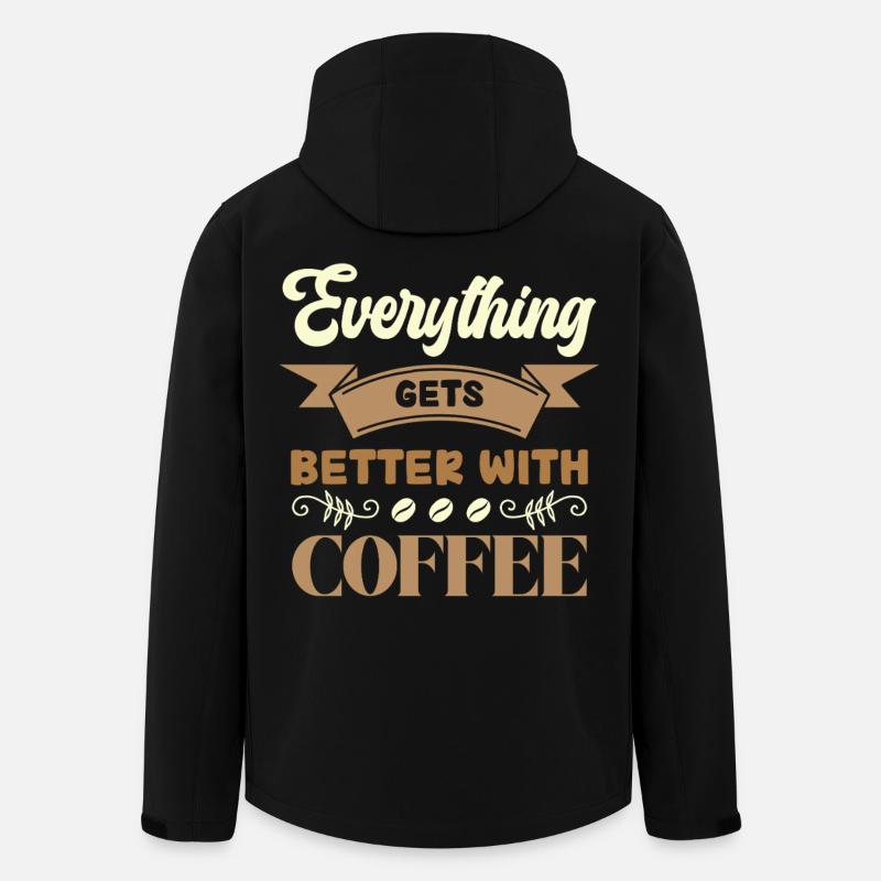 Coffee makes everything better - Men’s Recycled Softshell Jacket by Stanley/Stella - black