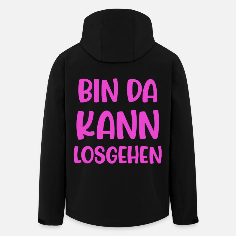 Bin Da Kann Losgehen - Recycelte Männer Softshell-Jacke von Stanley/Stella - Schwarz