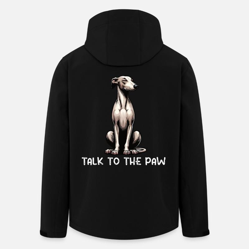 Talk to the Paw Whippet Windhund Whippets  - Recycelte Männer Softshell-Jacke von Stanley/Stella - Schwarz