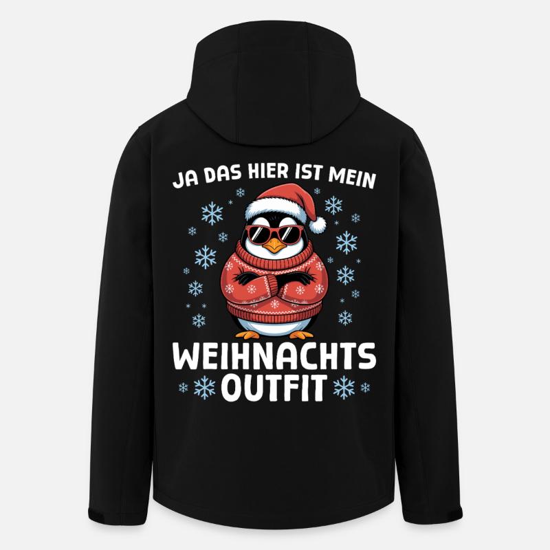 Pinguin mit Sonnenbrille Weihanchten - Recycelte Männer Softshell-Jacke von Stanley/Stella - Schwarz