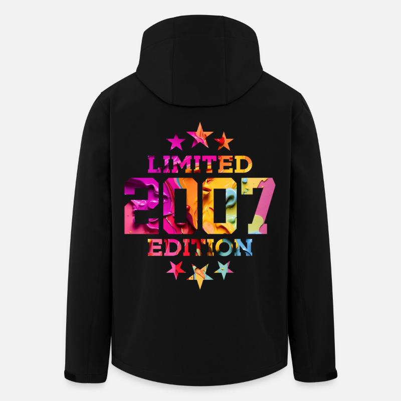 ÉDITION LIMITÉE 2007 19E ANNIVERSAIRE - Veste softshell homme en polyester recyclé Stanley/Stella - noir