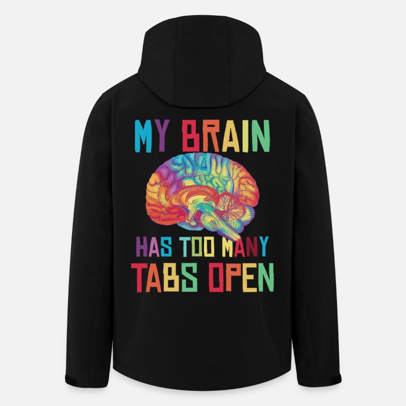 Brain: Too many tabs open - Men’s Recycled Softshell Jacket by Stanley/Stella - black