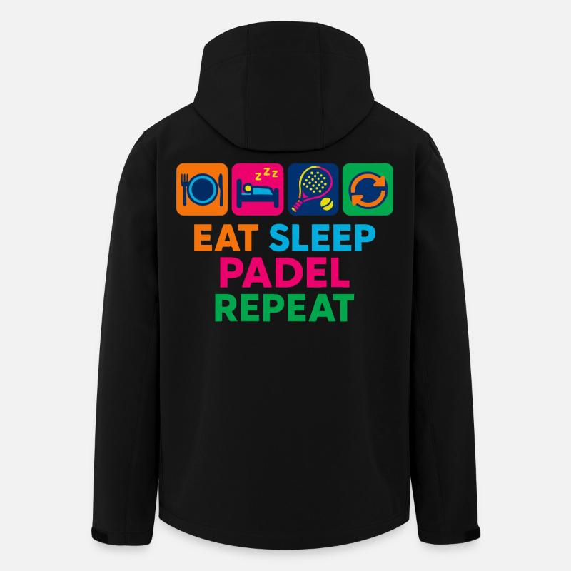 Padel Tennis - Recycelte Männer Softshell-Jacke von Stanley/Stella - Schwarz