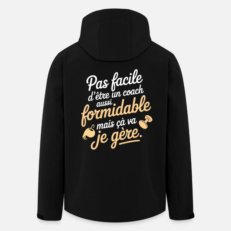 Toller Trainer, aber ich komme zurecht - Recycelte Männer Softshell-Jacke von Stanley/Stella - Schwarz