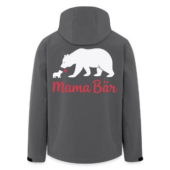 Future Maman MAMA BEAR Rétro Drôle - Veste softshell homme en polyester recyclé Stanley/Stella - noir - Dos - AI Model Male 185 light (185cm)