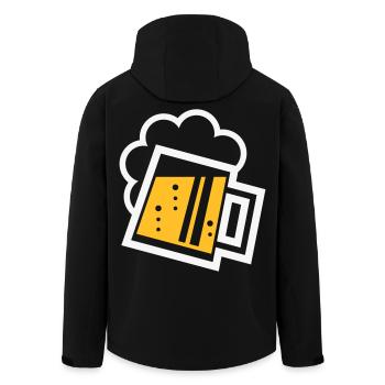 Bavarian beer mug (beer / beer mug / R /// 2C) - Men’s Recycled Softshell Jacket by Stanley/Stella - black - Back - AI Model Male 185 light (185cm)
