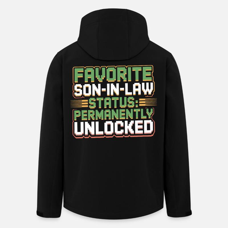 Belle-mère rétro drôle beau-père - Veste softshell homme en polyester recyclé Stanley/Stella - noir