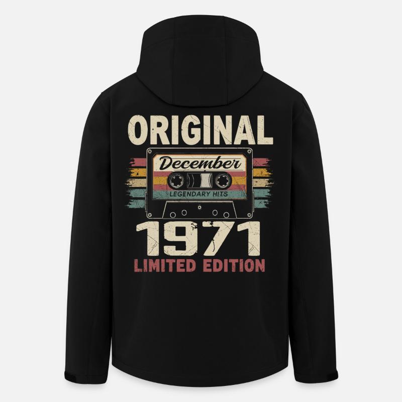 Cadeau D'anniversaire Décembre 1971 - Veste softshell homme en polyester recyclé Stanley/Stella - noir