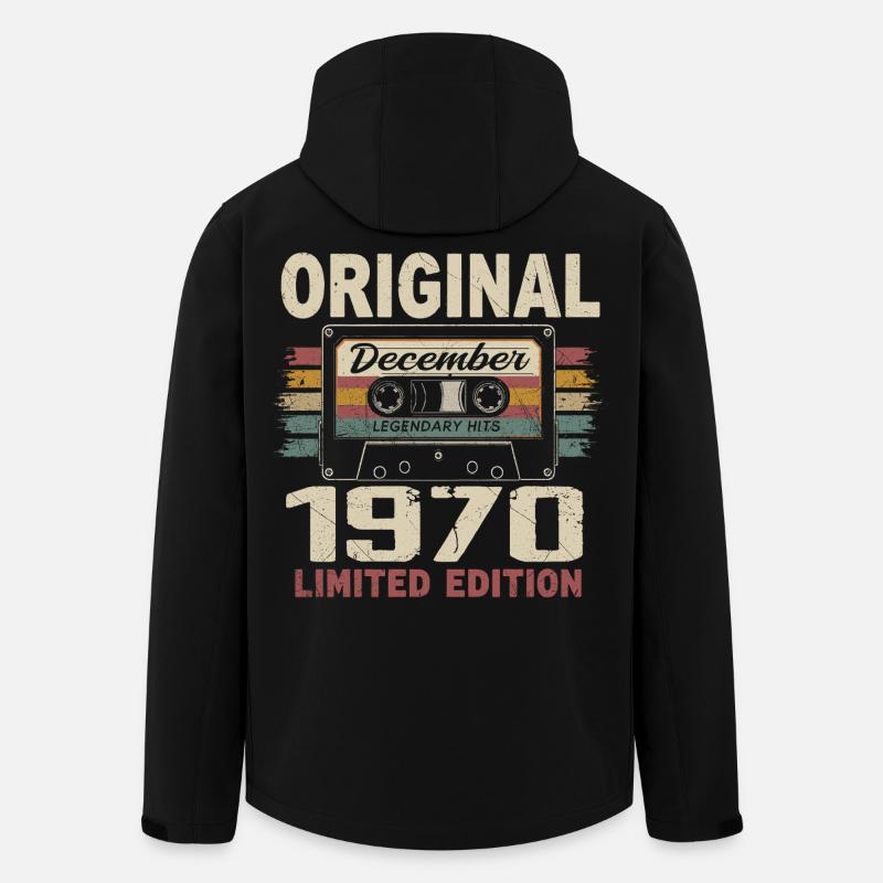Cadeau D'anniversaire Décembre 1970 - Veste softshell homme en polyester recyclé Stanley/Stella - noir