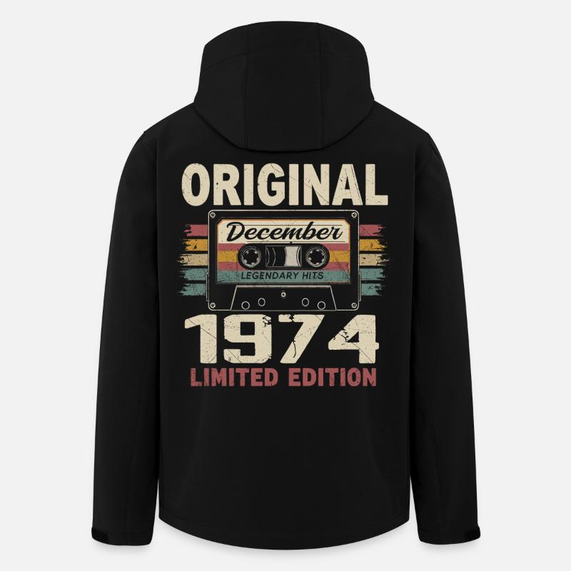 Cadeau D'anniversaire Décembre 1974 - Veste softshell homme en polyester recyclé Stanley/Stella - noir