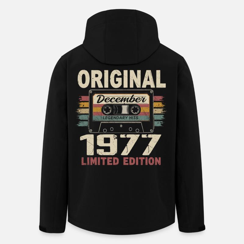 Cadeau D'anniversaire Décembre 1977 - Veste softshell homme en polyester recyclé Stanley/Stella - noir