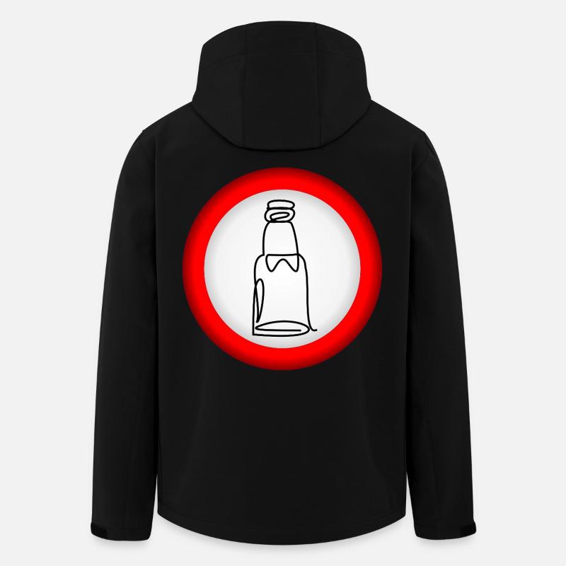 VERBOT BIERFLASCHE - Recycelte Männer Softshell-Jacke von Stanley/Stella - Schwarz
