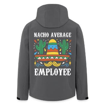 Nacho Average Employee - Men’s Recycled Softshell Jacket by Stanley/Stella - black - Back - AI Model Male 185 light (185cm)