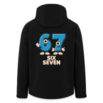 6 7 Sechs Sieben Meme – Aura Points Kids Gaming - Recycelte Männer Softshell-Jacke von Stanley/Stella - Schwarz - Hinten - AI Model Male 185 light (185cm)